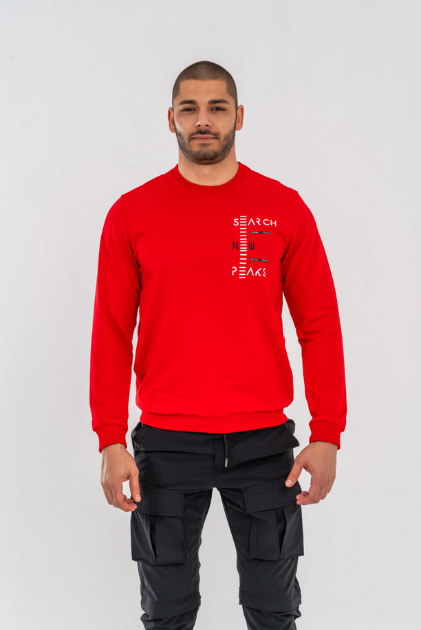 SWEATSHIRT BASIC - 902 -  KIRMIZI