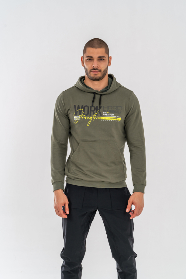 SWEATSHIRT KAPŞONLU - 904 - B06 - HAKİ