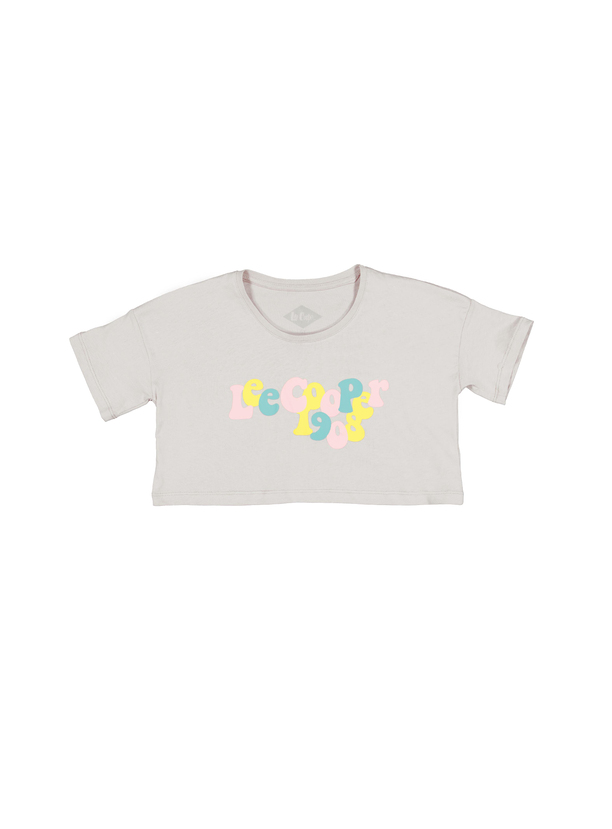 90'S Kız Çocuk Bisiklet Yaka T-Shirt Taş