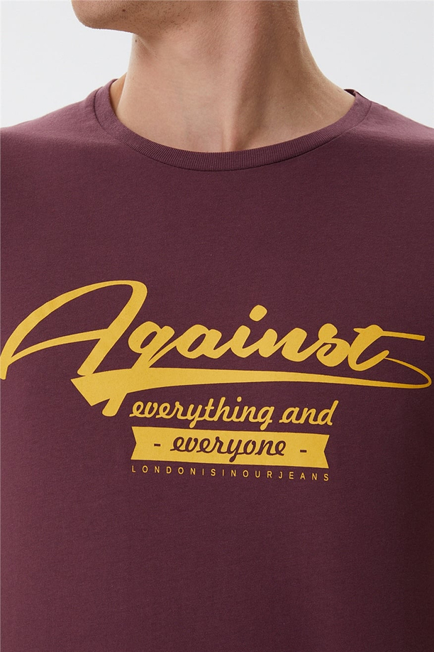 AGAINST ERKEK O YAKA T-SHIRT