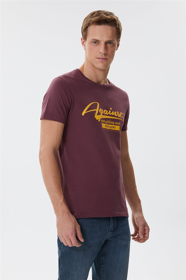 AGAINST ERKEK O YAKA T-SHIRT
