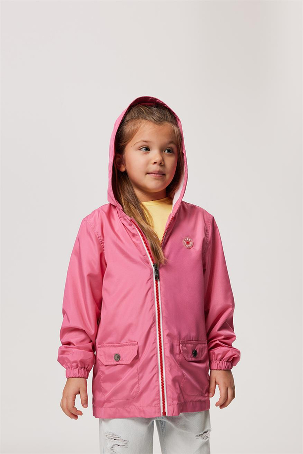 Amber Kız Çocuk Yağmurluk Pembe