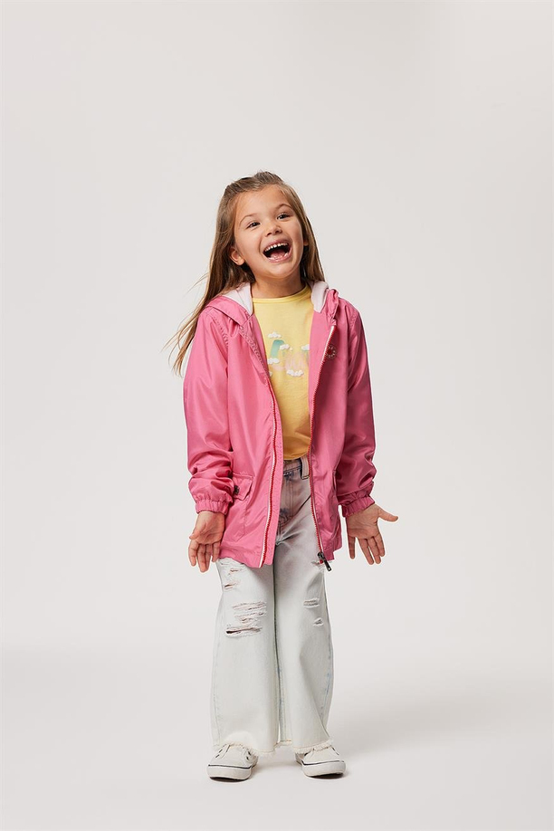 Amber Kız Çocuk Yağmurluk Pembe