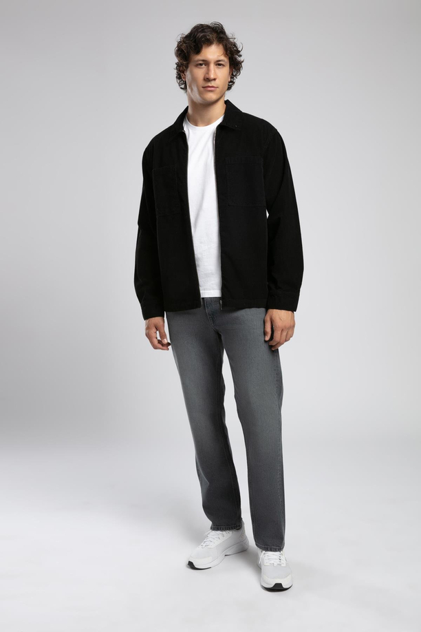 Ander Erkek %100 Pamuk Dokuma Ceket Siyah