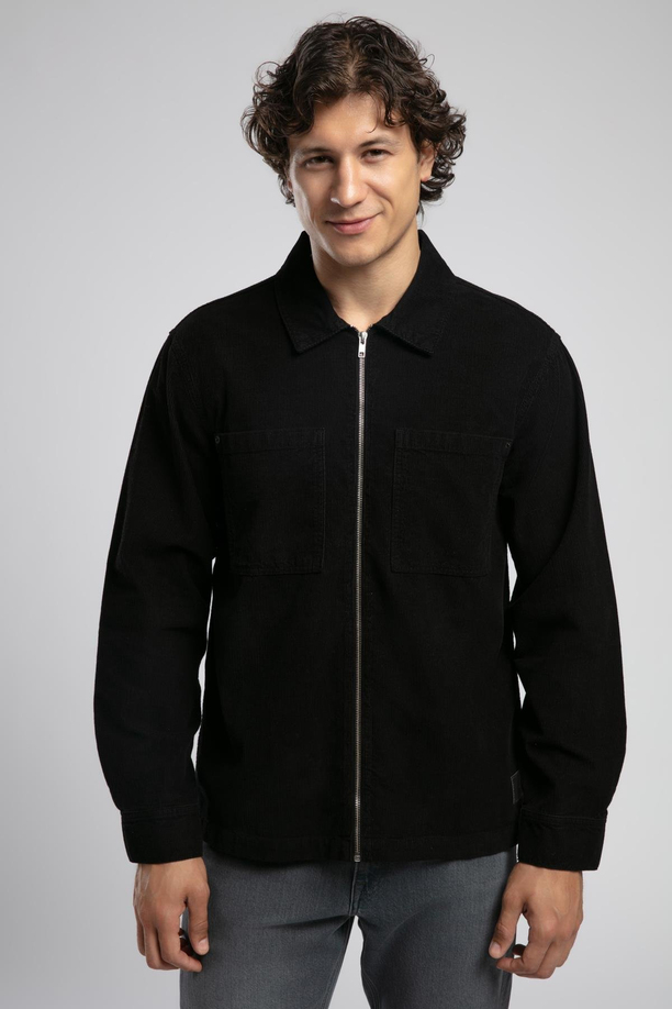 Ander Erkek %100 Pamuk Dokuma Ceket Siyah