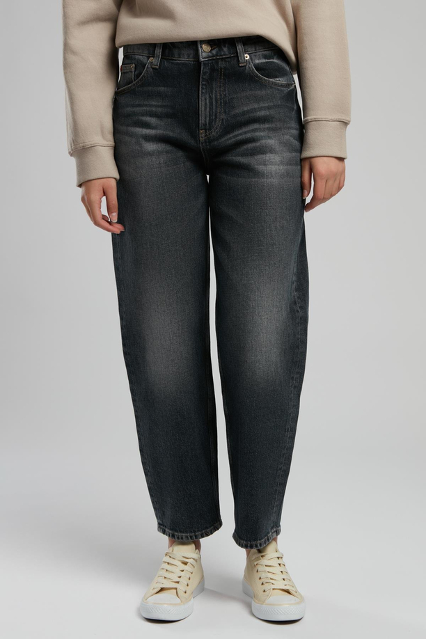 Balloon Yüksek Bel Bol Kesim Daralan Paça Francesca Mbk Kadın Jean Pantolon