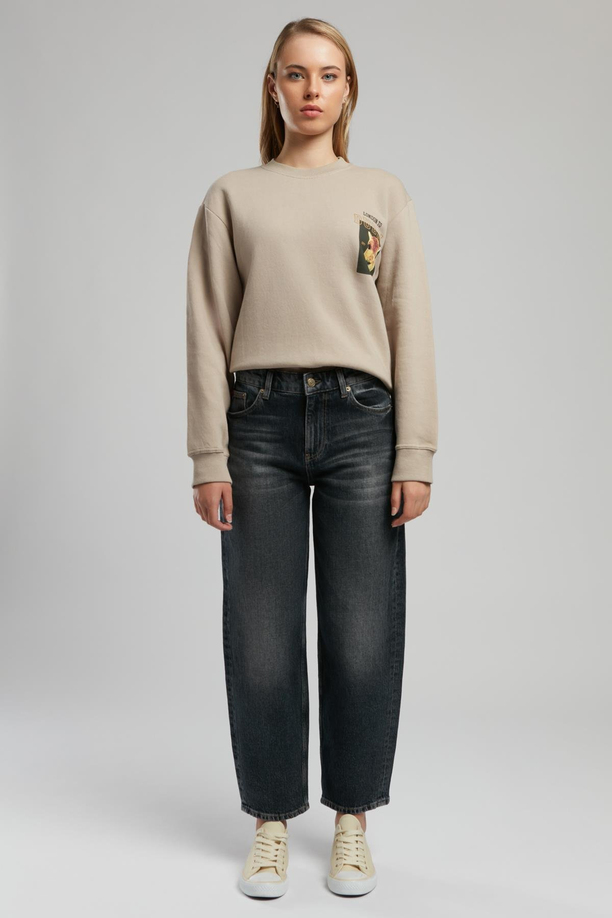 Balloon Yüksek Bel Bol Kesim Daralan Paça Francesca Mbk Kadın Jean Pantolon