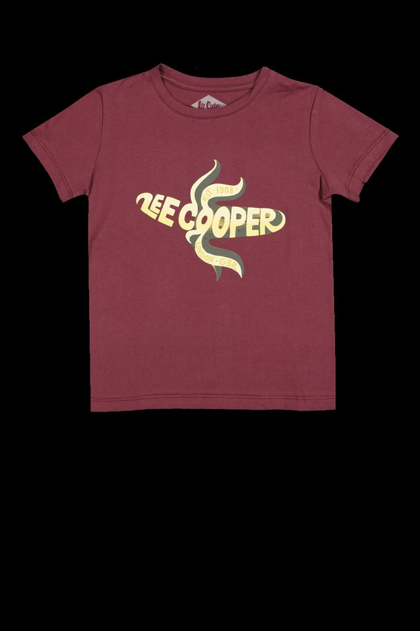 Banana Erkek Çocuk Bisiklet Yaka T-Shirt Mürdüm
