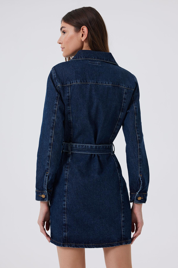 Bella  Kadın Jean Elbise Rosada Blue Mıd