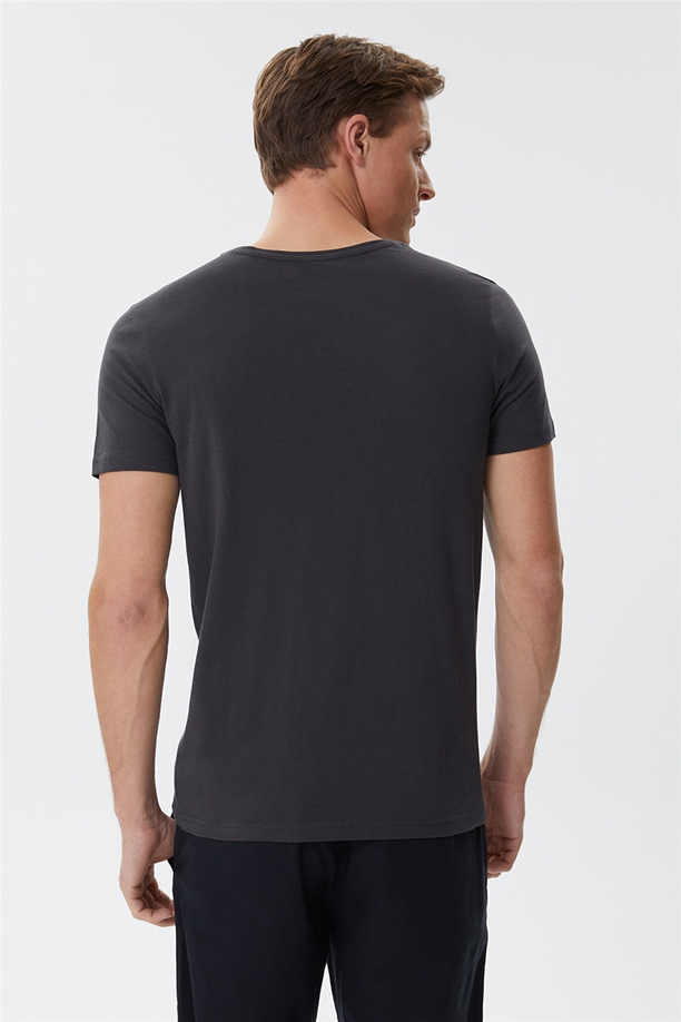 Bert Erkek O Yaka T-Shirt Antrasit