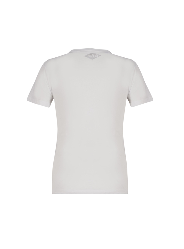 Bery Kadın Bisiklet Yaka T-Shirt Beyaz
