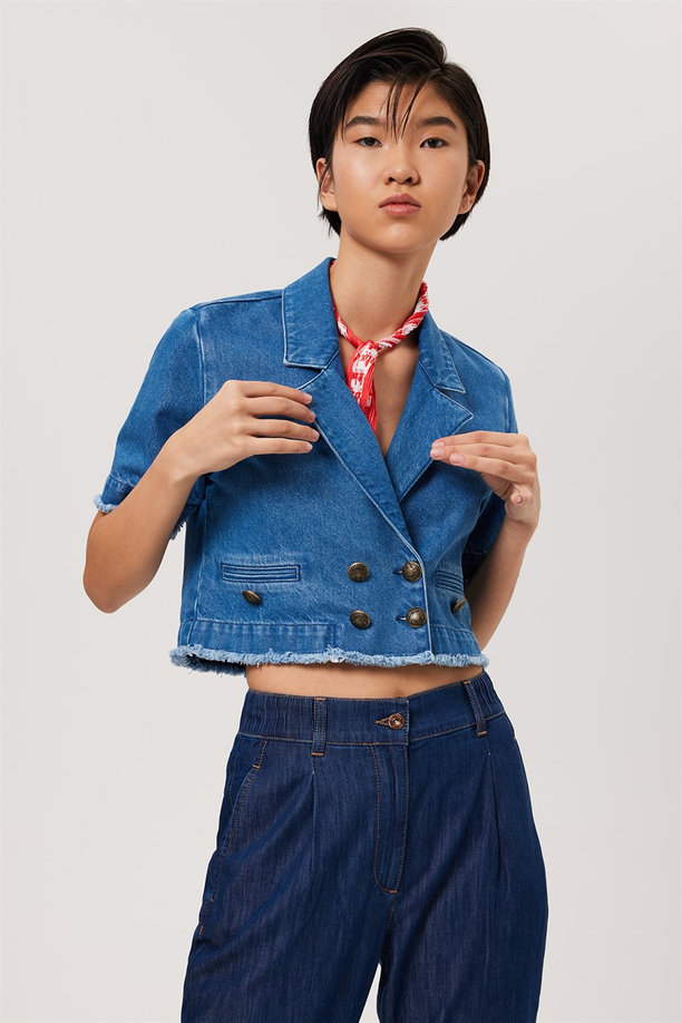 Bery Kadın Jean Ceket Denım