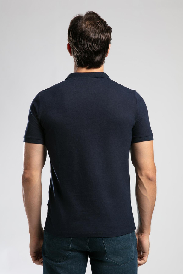 Big Twins Erkek %100 Pamuk Polo Yaka T-Shirt Lacivert