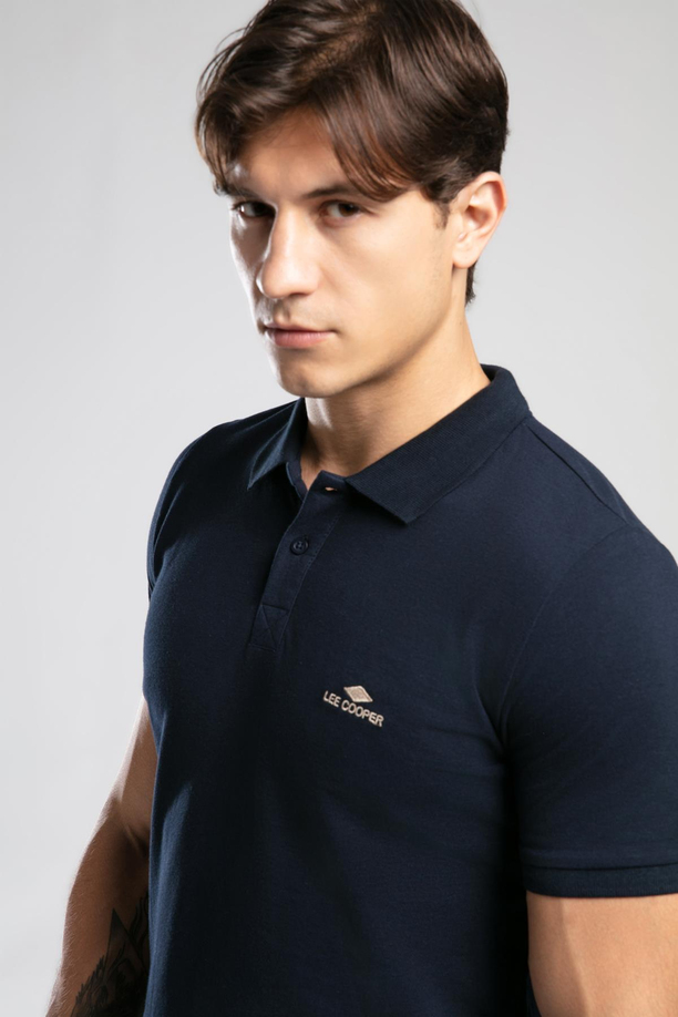 Big Twins Erkek %100 Pamuk Polo Yaka T-Shirt Lacivert