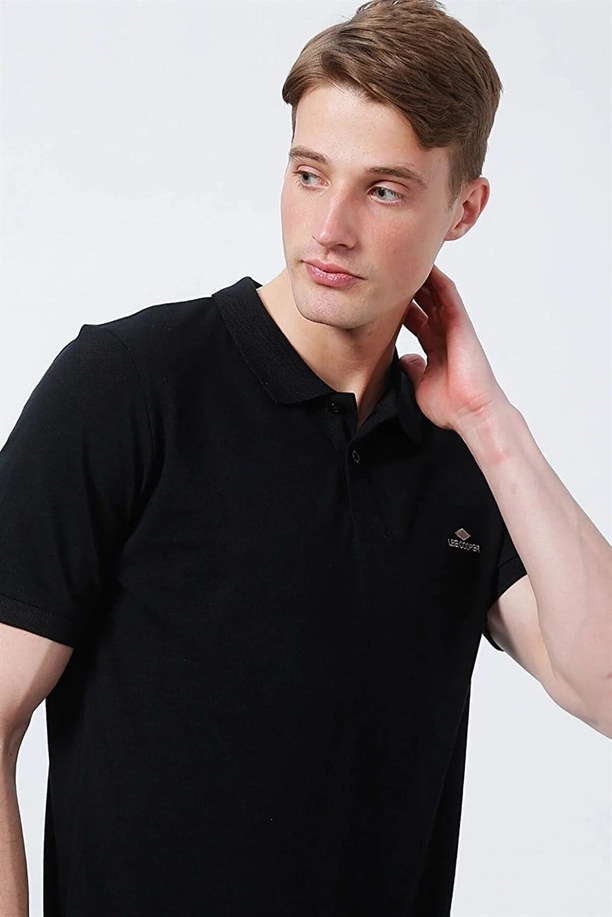 Big Twins Erkek Polo Yaka T-Shirt Siyah