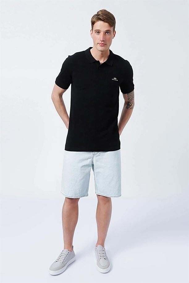 Big Twins Erkek Polo Yaka T-Shirt Siyah
