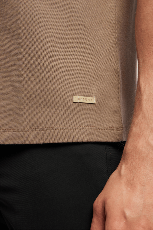 BRAT Erkek Regular Fit Basic Polo Yaka T-Shirt Kahverengi