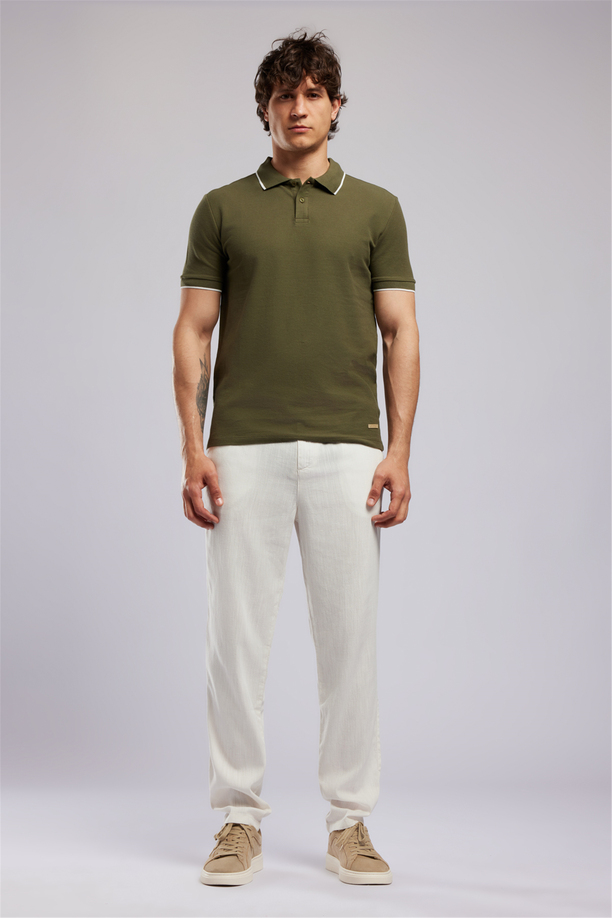 BRAT Erkek Regular Fit Basic Polo Yaka T-Shirt Yeşil
