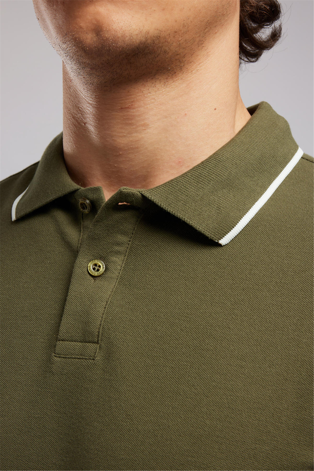 BRAT Erkek Regular Fit Basic Polo Yaka T-Shirt Yeşil