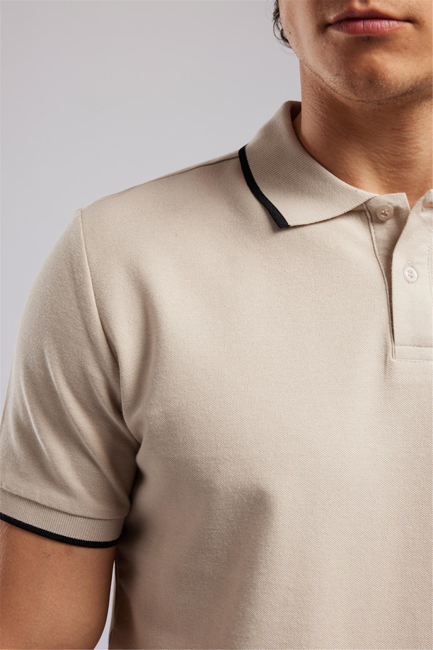 BRAT Erkek Regular Fit Basic Polo Yaka T-Shirt Beyaz
