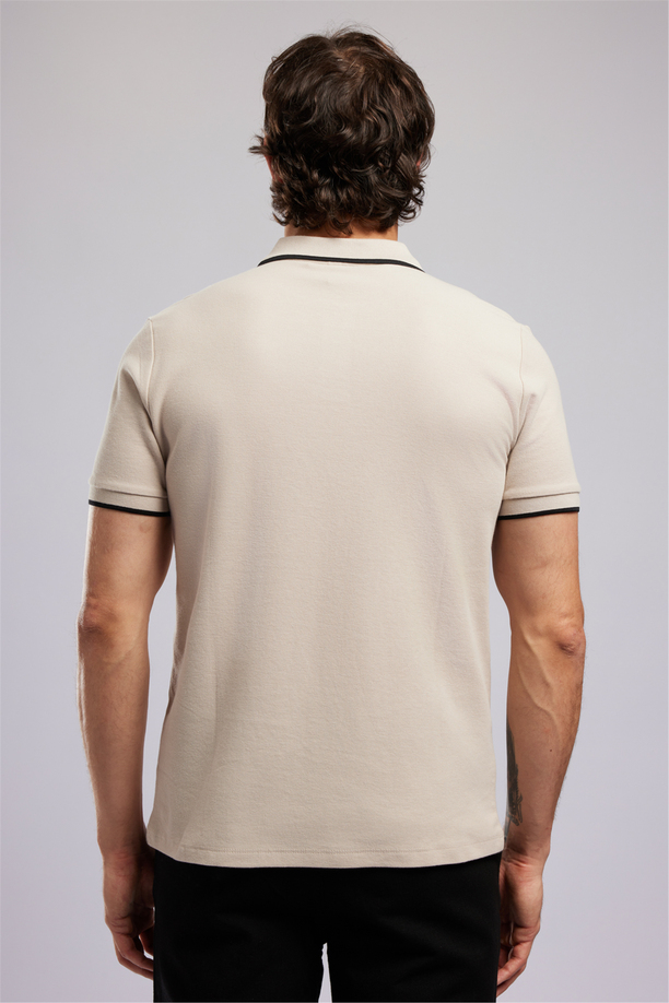 BRAT Erkek Regular Fit Basic Polo Yaka T-Shirt Beyaz