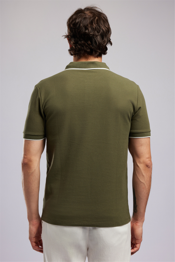 BRAT Erkek Regular Fit Basic Polo Yaka T-Shirt Yeşil