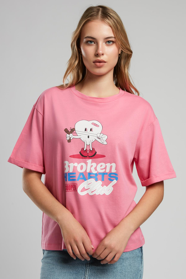 Broken Kadın O Yaka T-Shirt