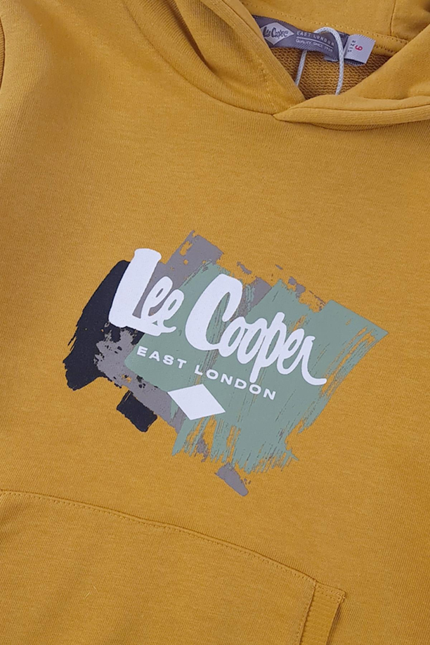 Brush Erkek Çocuk Kapüşonlu Sweatshirt Hardal