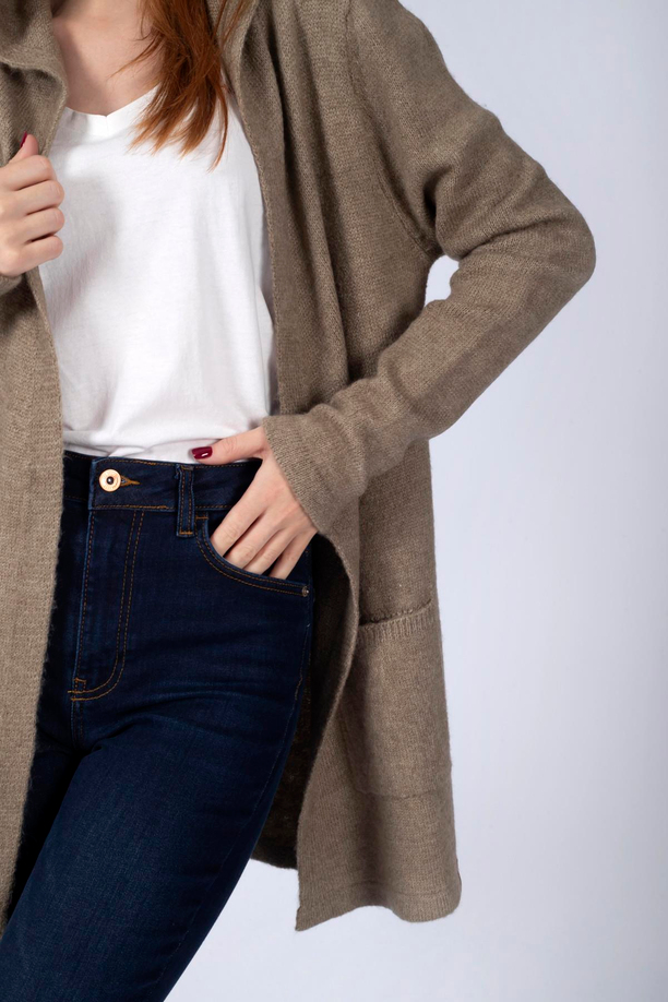 Carley Triko Kadın Hırka Bej