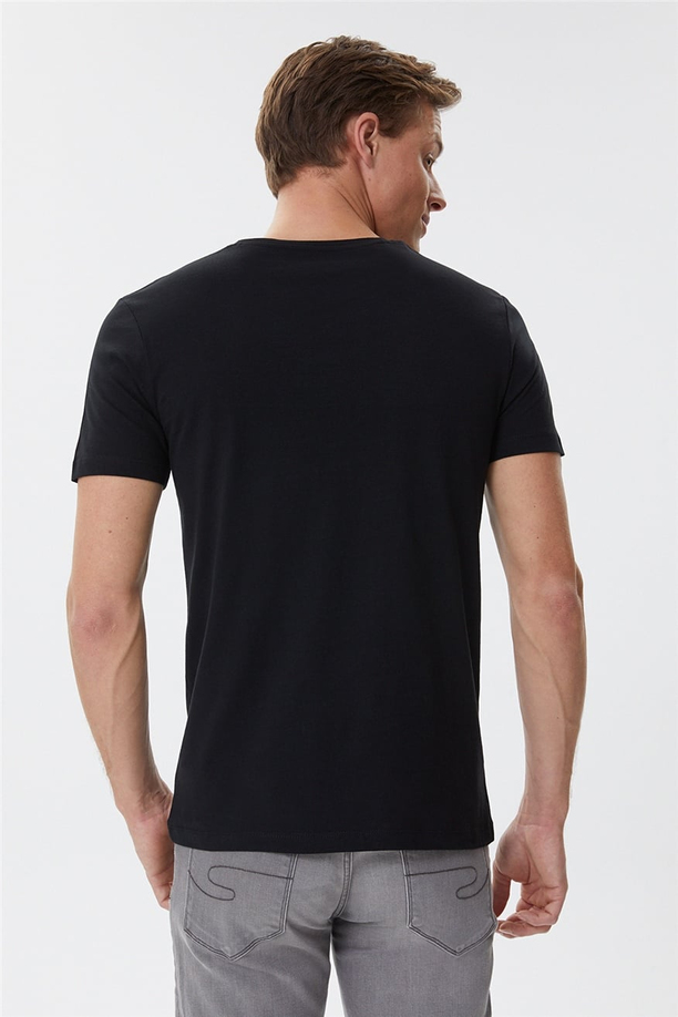 Carter Erkek O Yaka T-Shirt Siyah