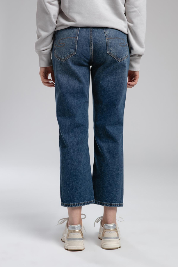 Clara Yüksek Bel Düz Kesim Düz Paça Francesca Mid Kadın Jean Pantolon