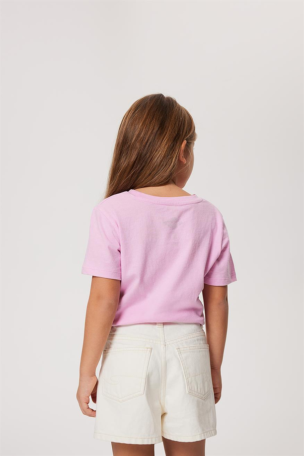 Cloudy Kız Çocuk O Yaka T-Shırt Pembe