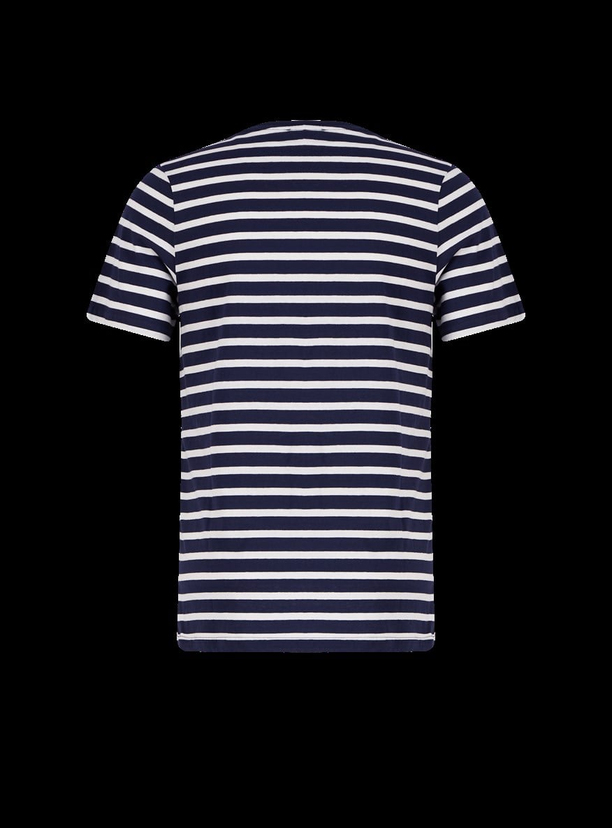 Davies Erkek Bisiklet Yaka T-Shirt Lacivert Çizgili