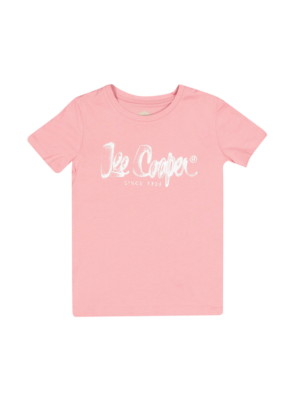 Drawinglogo Unisex Çocuk Bisiklet Yaka T-Shirt Koyu Somon