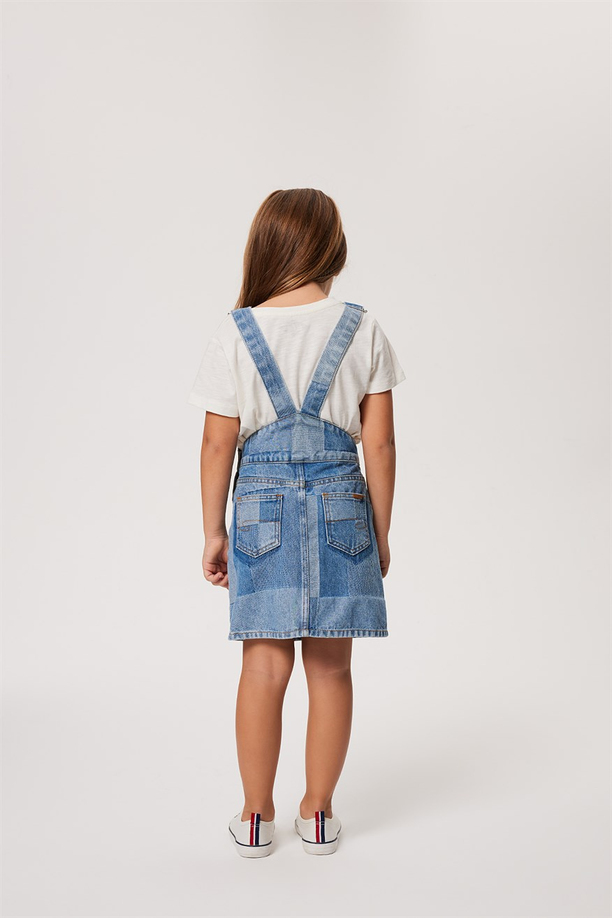 Ella Kız Çocuk Jean Salopet Lıght