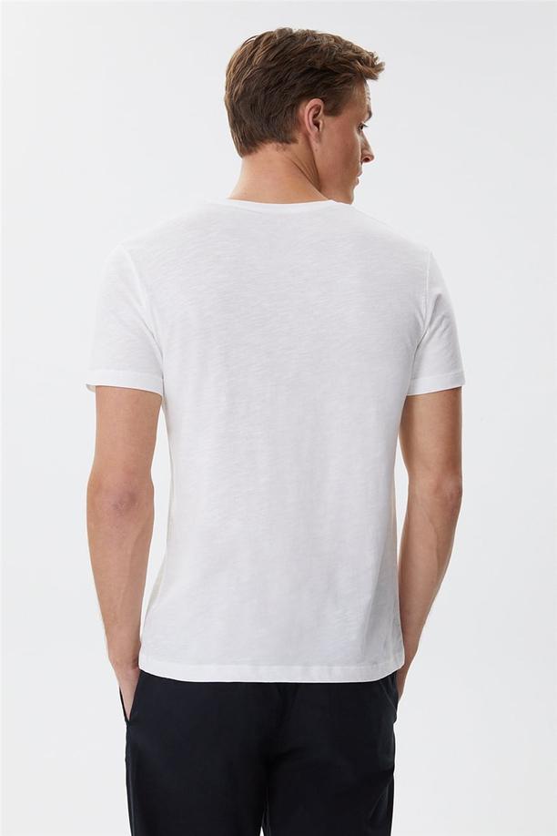 Elvis Erkek O Yaka T-Shirt Off White