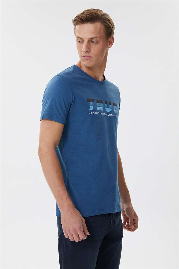 Elvis Erkek O Yaka T-Shirt Petrol