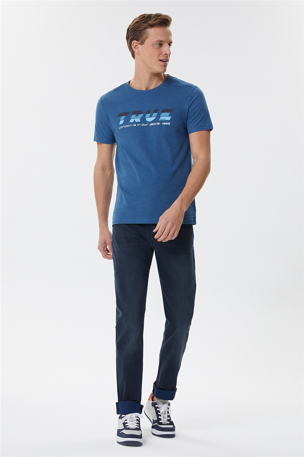 Elvis Erkek O Yaka T-Shirt Petrol