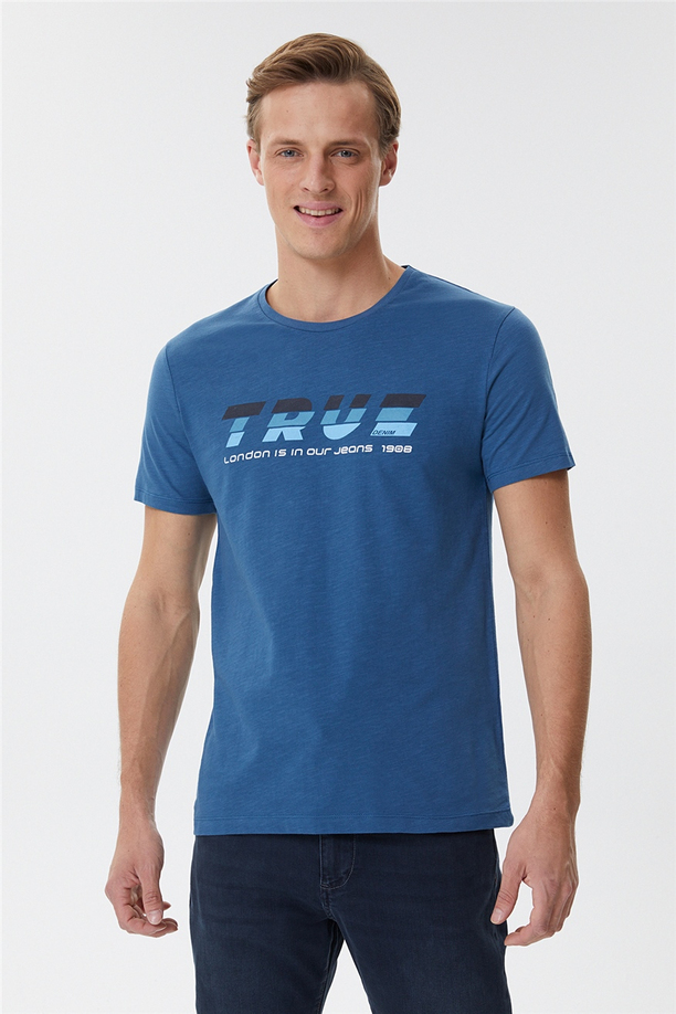 Elvis Erkek O Yaka T-Shirt Petrol