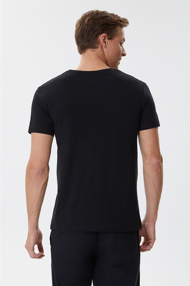 Elvis Erkek O Yaka T-Shirt Siyah