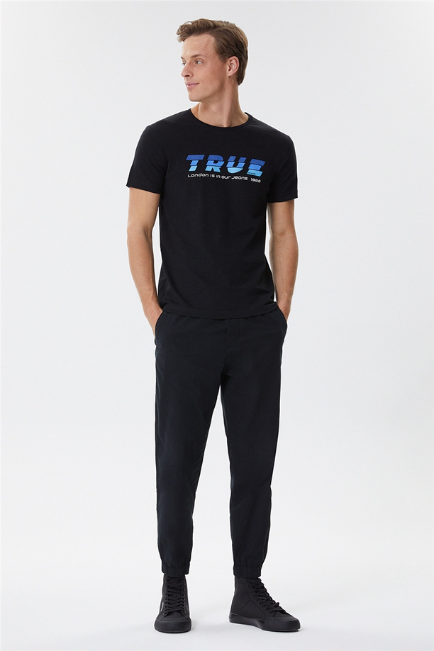 Elvis Erkek O Yaka T-Shirt Siyah