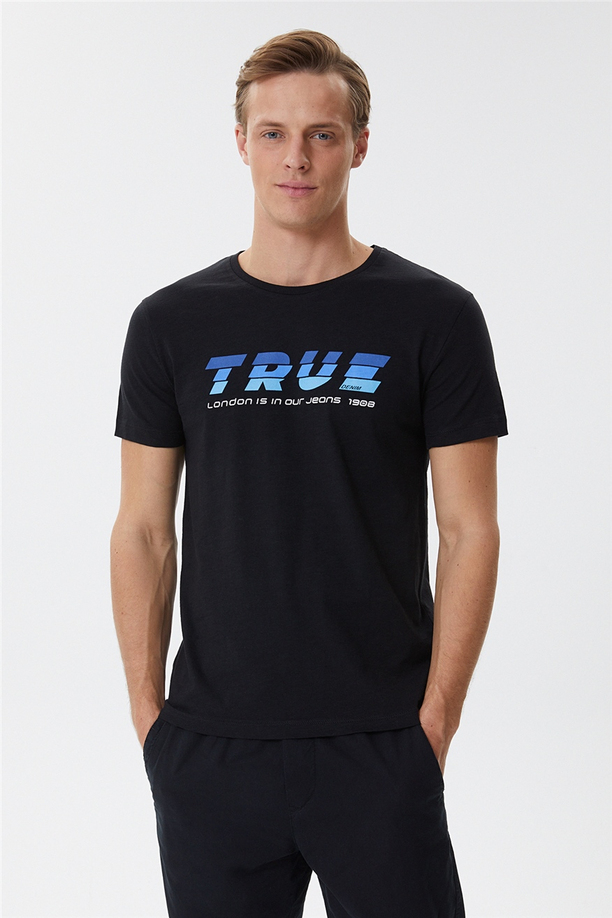 Elvis Erkek O Yaka T-Shirt Siyah