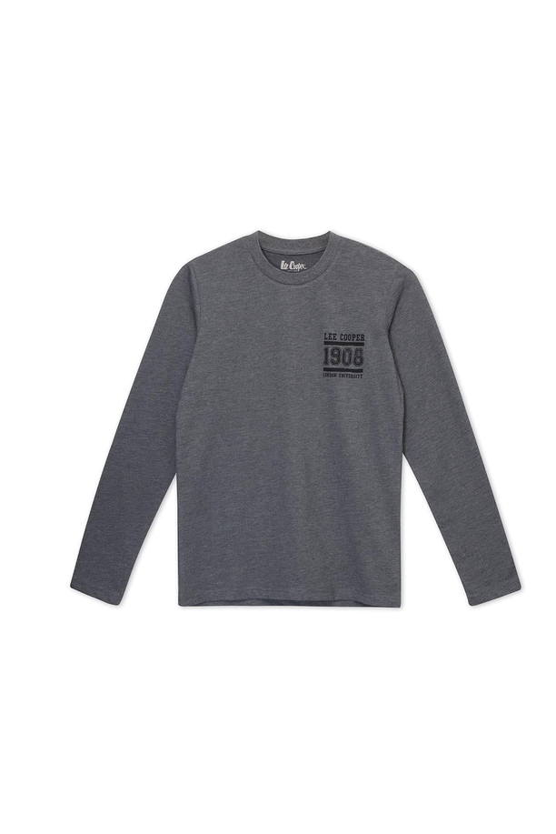 Enzay Erkek U.Kol T-Shırt Antrasit Melanj 