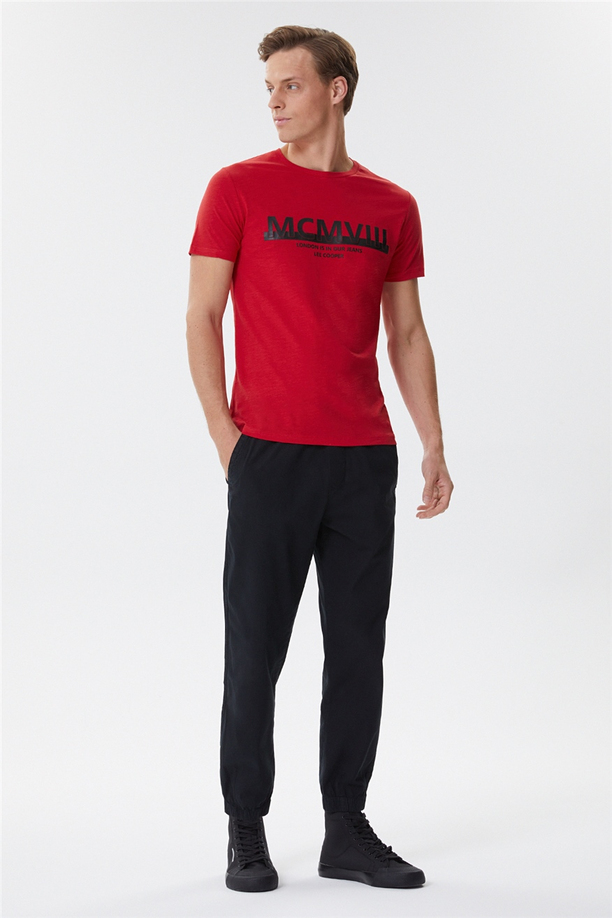 Evans Erkek O Yaka T-Shirt Kırmızı