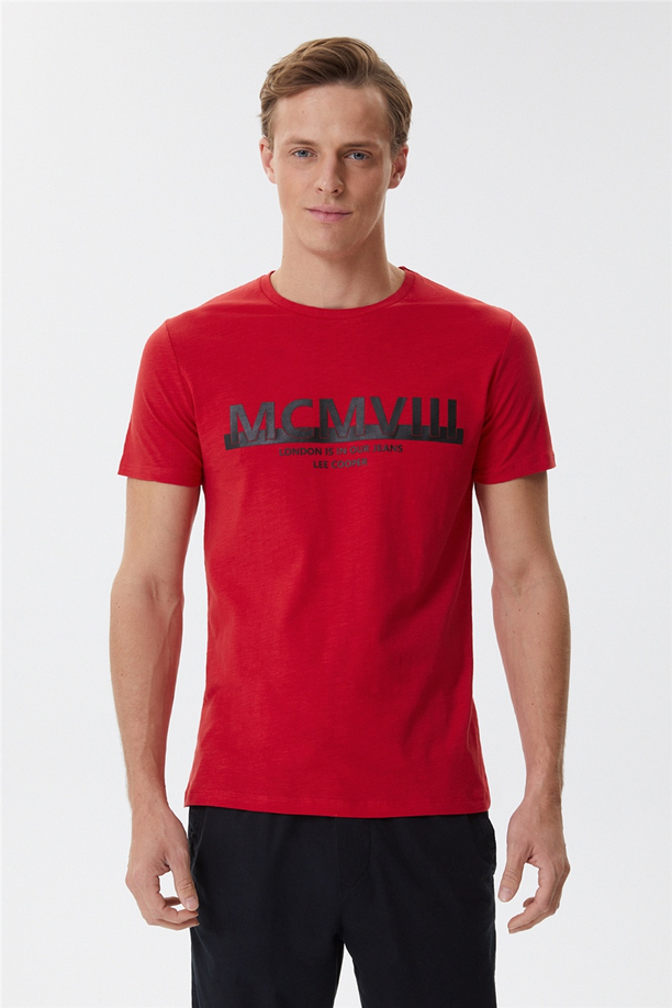 Evans Erkek O Yaka T-Shirt Kırmızı