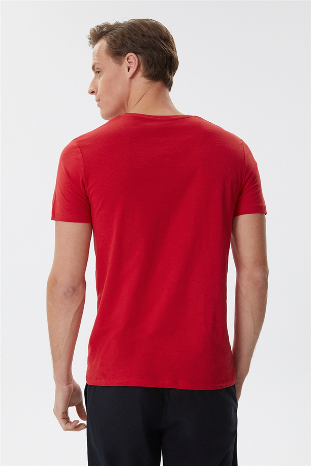 Evans Erkek O Yaka T-Shirt Kırmızı