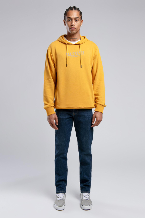 Faust Erkek Kapüşonlu Sweatshirt Hardal
