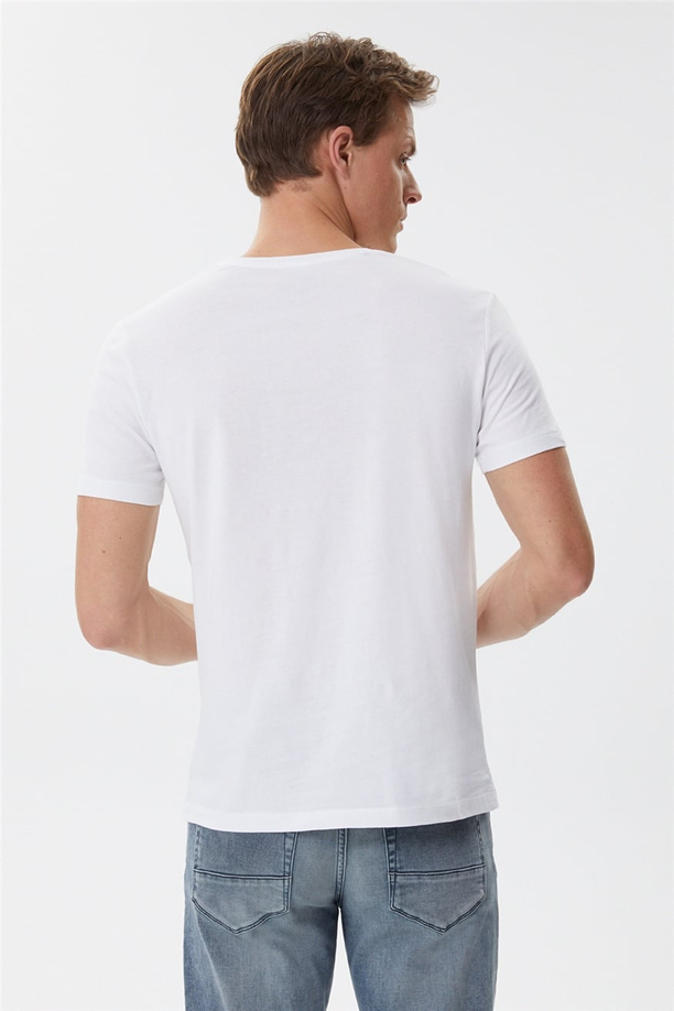 Foster Erkek O Yaka T-Shirt Beyaz