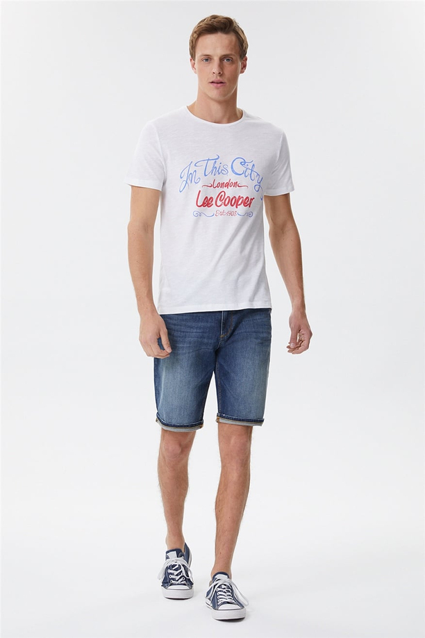 Fox Erkek O Yaka T-Shirt Beyaz