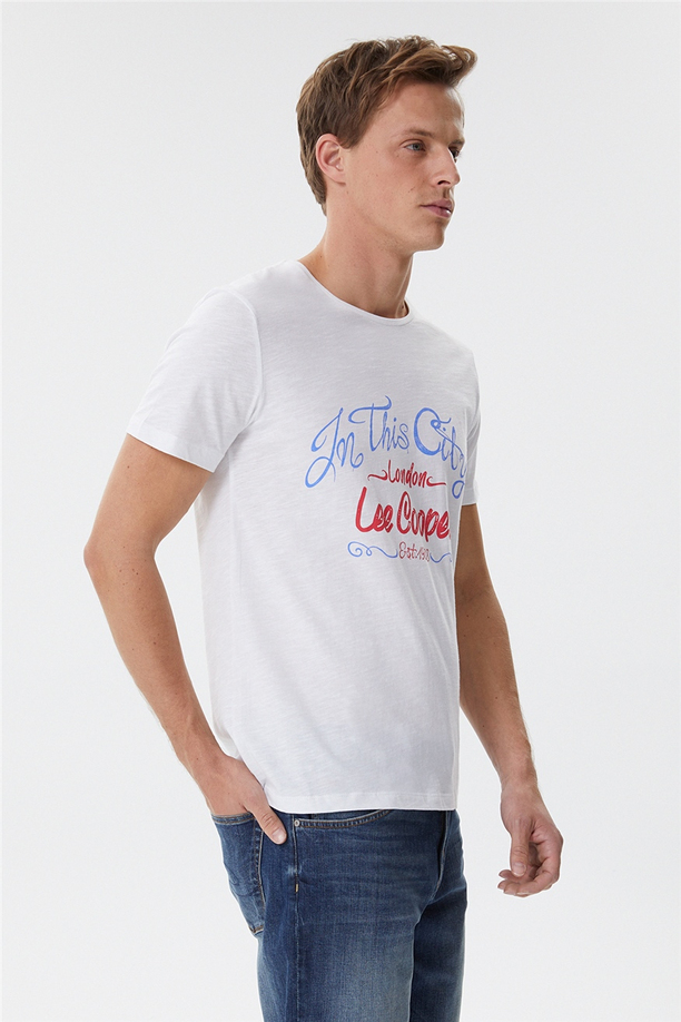 Fox Erkek O Yaka T-Shirt Beyaz